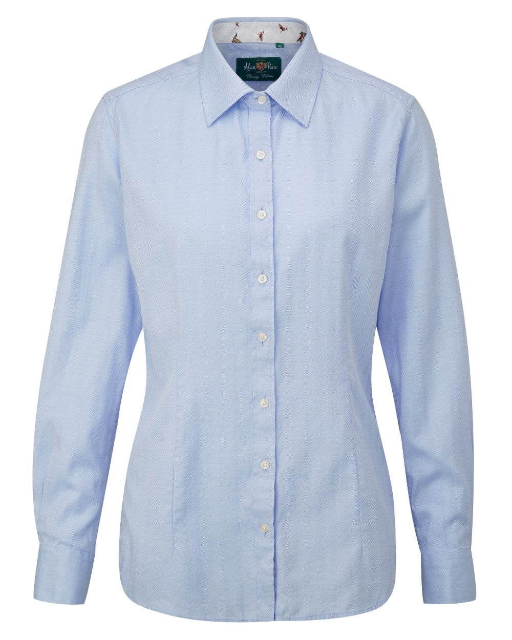 Baby Blue Coloured Alan Paine Bromford Ladies Shirt on white background