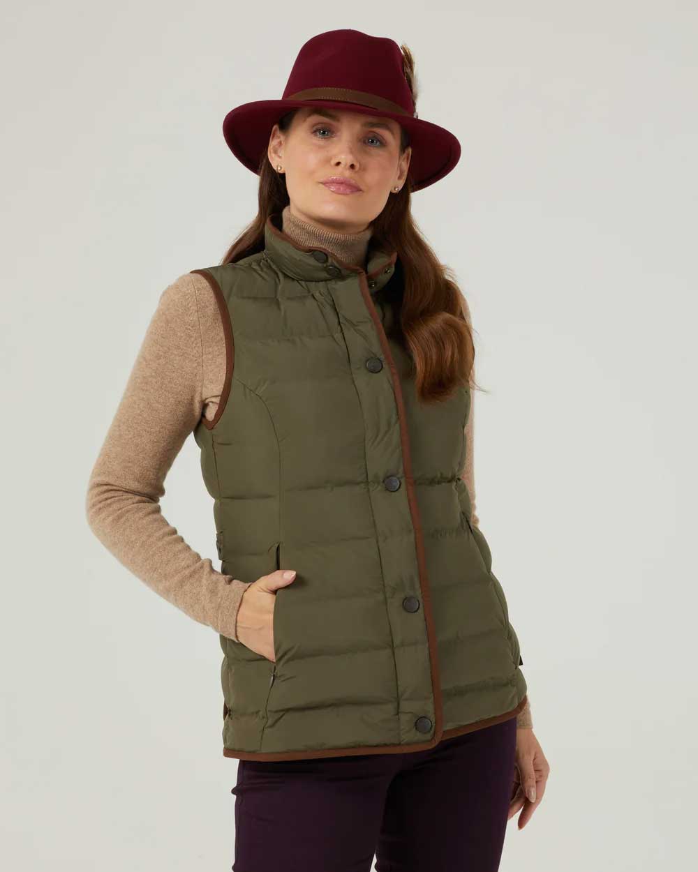 Alan Paine Calsall Ladies Gilet in Olive