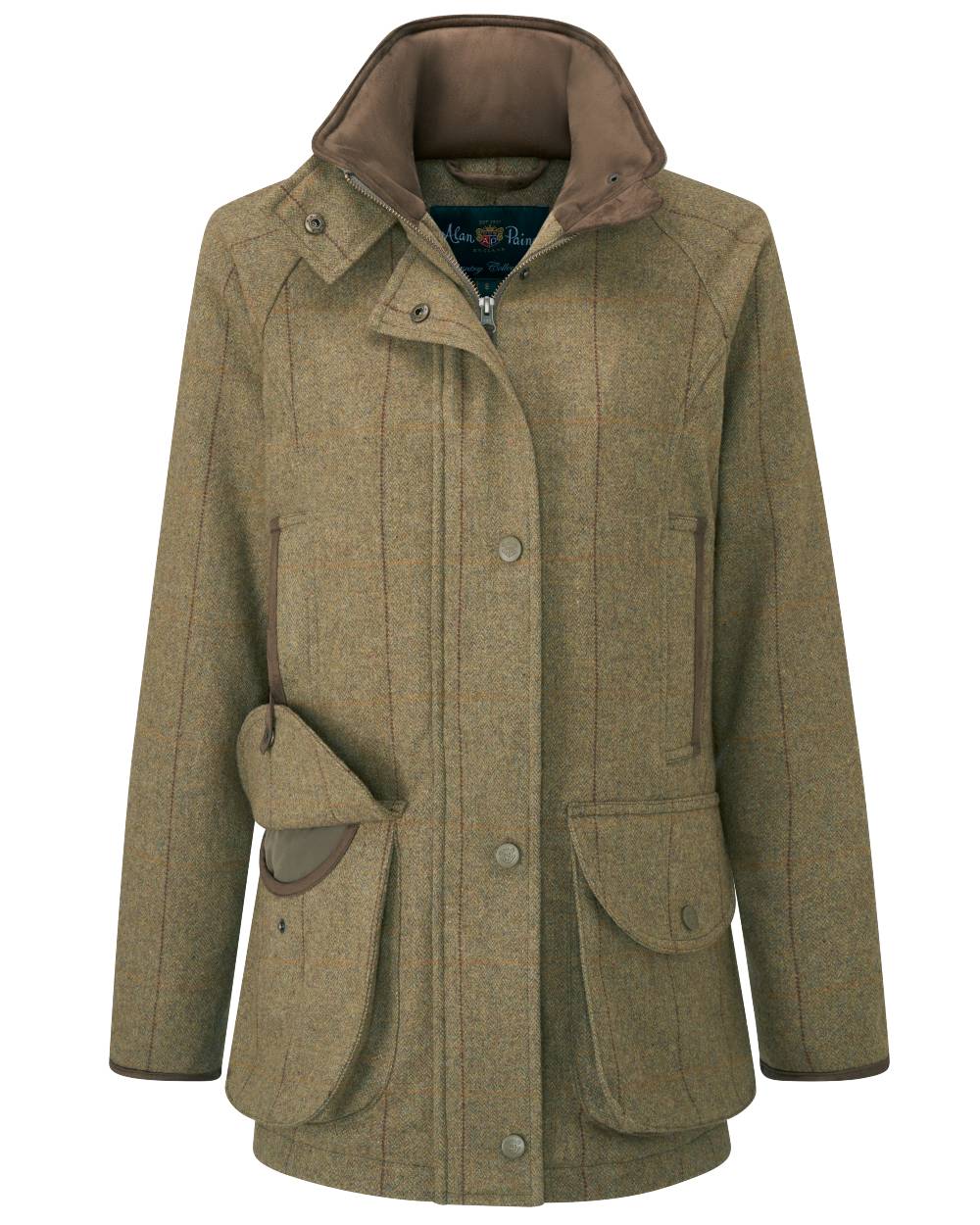 Grove Coloured Alan Paine Combrook Ladies Tweed Coat on white background