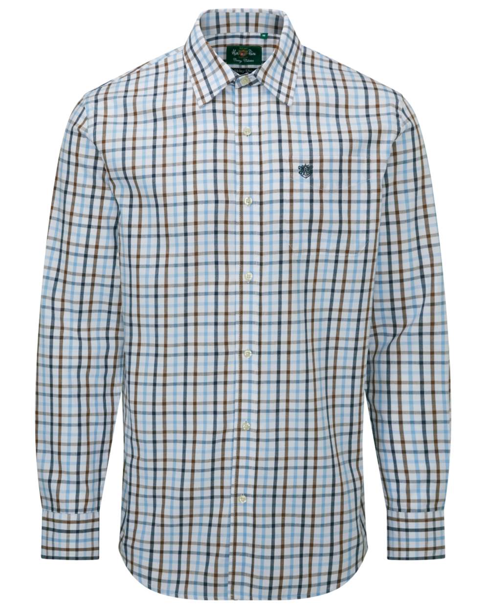 Blue coloured Alan Paine Ilkley Shirt on white background