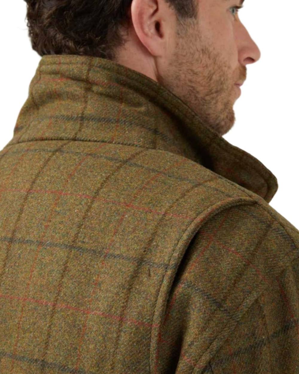 Thyme coloured Alan Paine Mens Combrook Field Coat on white background