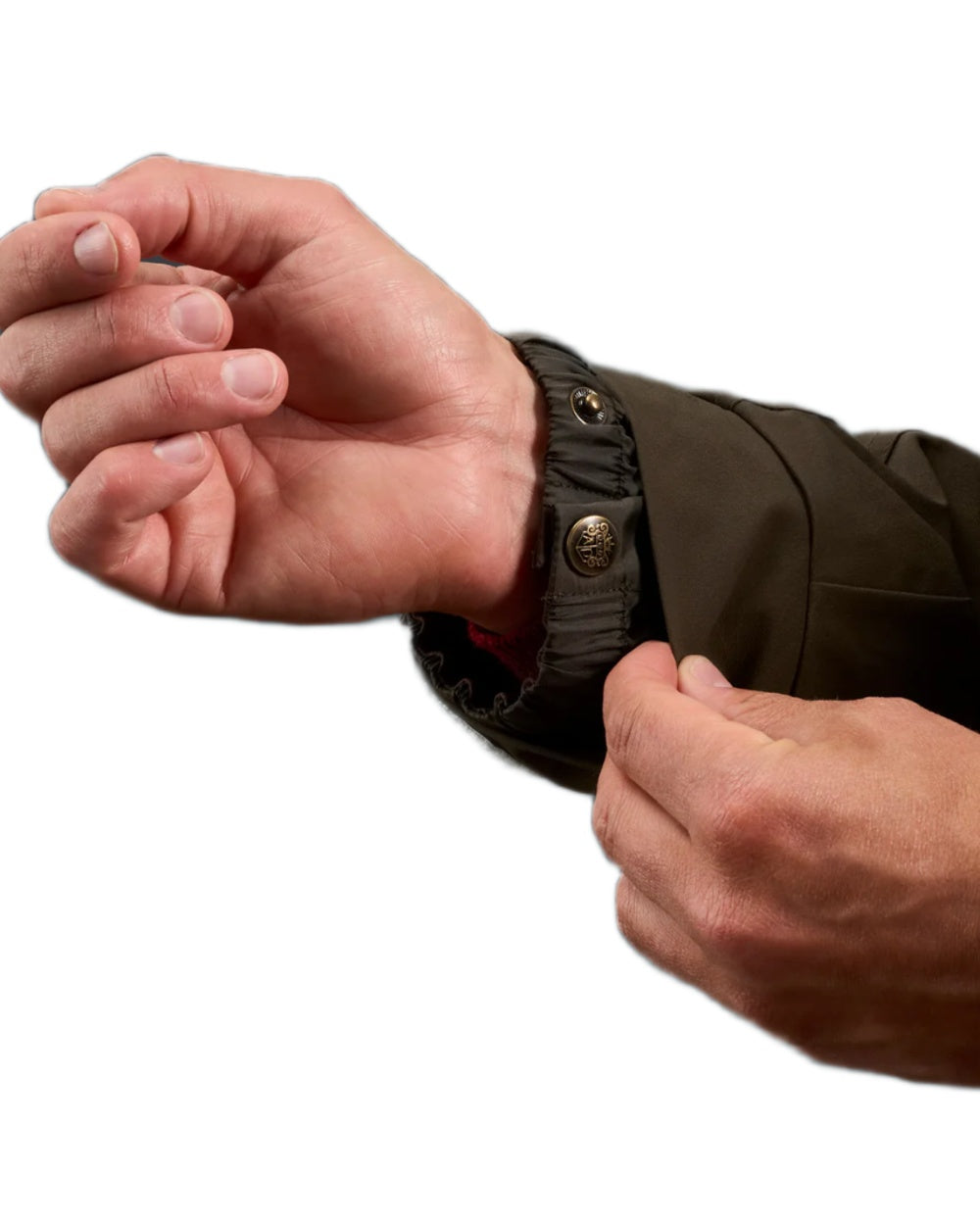 Olive coloured Alan Paine Mens Dunswell Field Coat on white background