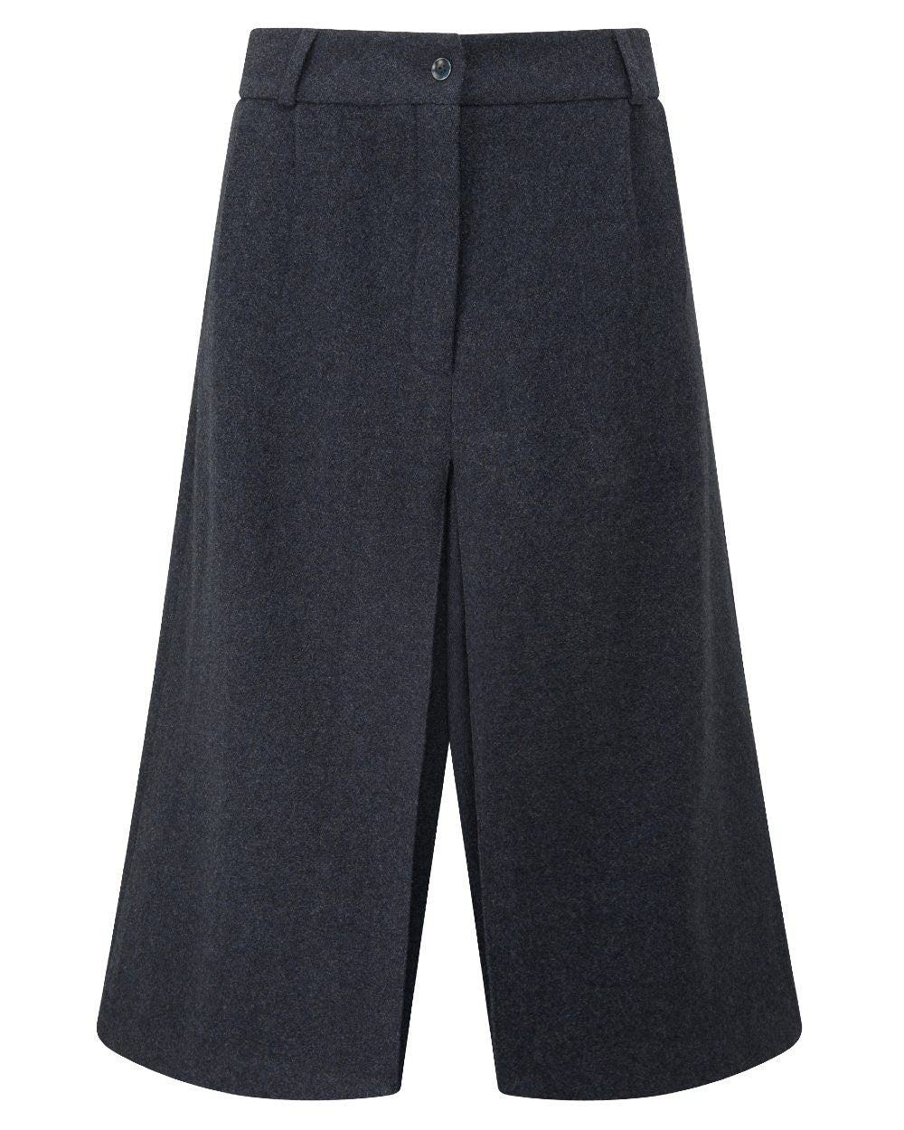 Blue coloured Alan Paine Surrey Ladies Tweed Culottes on white background