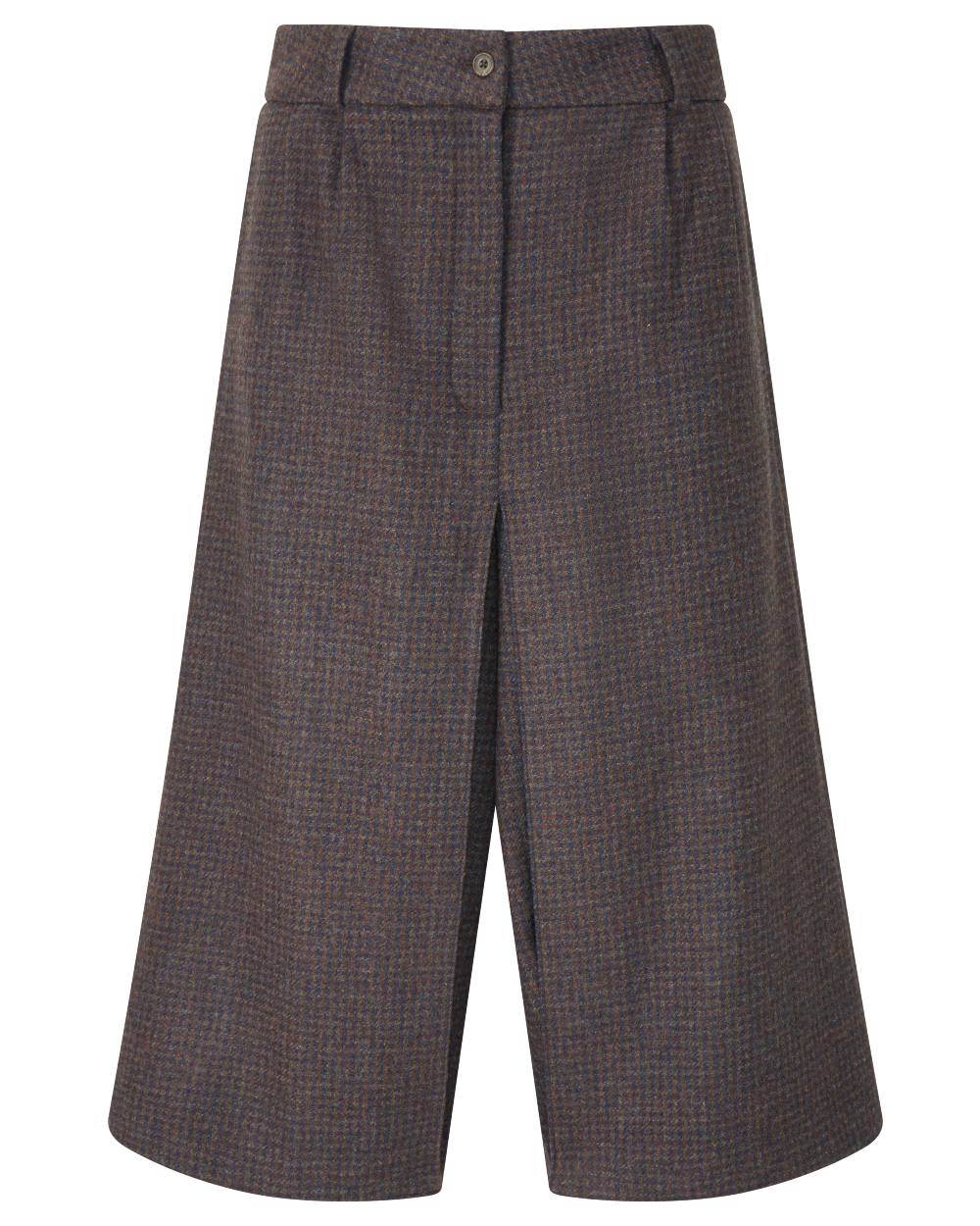 Bramble coloured Alan Paine Surrey Ladies Tweed Culottes on white background