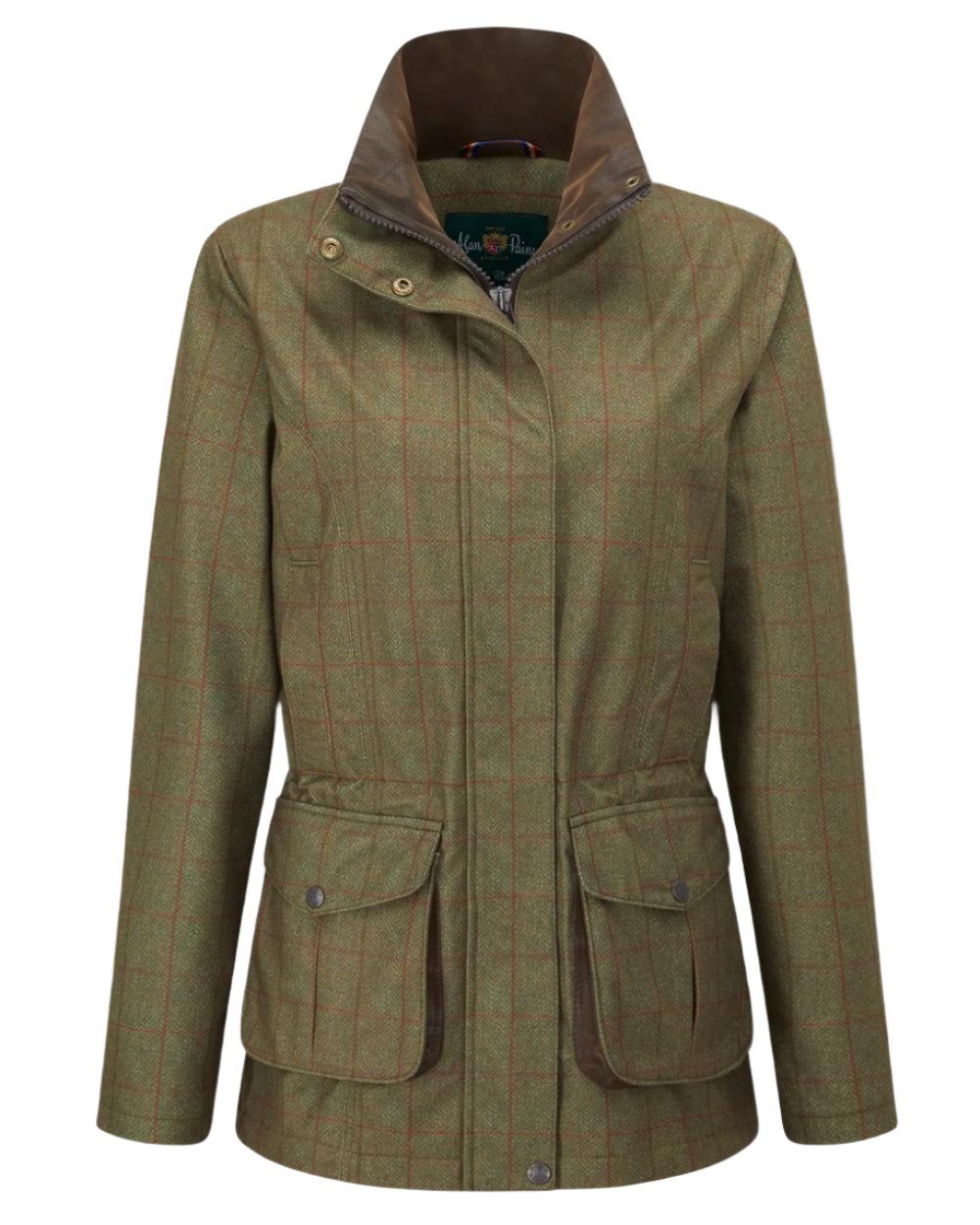Pine coloured Alan Paine Womens Didsmere Coat on white background