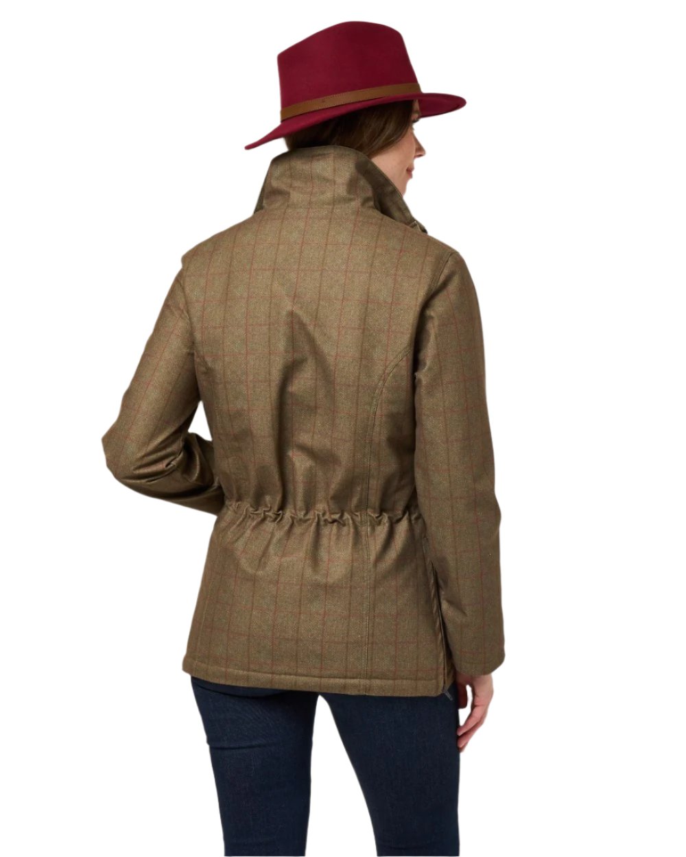 Pine coloured Alan Paine Womens Didsmere Coat on white background