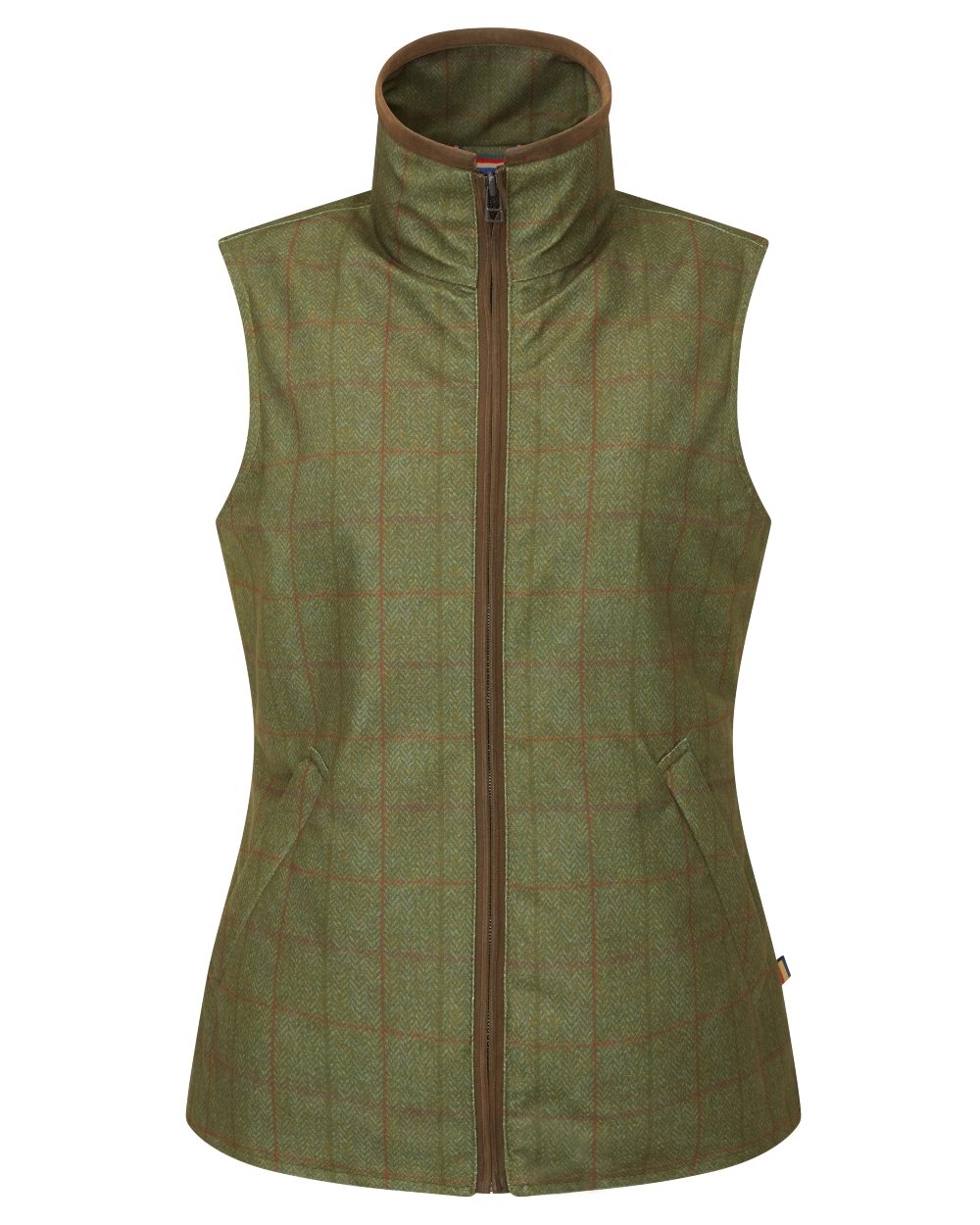 Pine coloured Alan Paine Womens Didsmere Gilet on white background