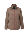 Alan Paine Aylsham Ladies Fleece Jacket in Brown Herringbone #colour_brown-herringbone