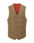 Alan Paine Mens Tweed Lined Back Waistcoat in Thyme #colour_thyme