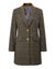 Alan Paine Surrey Mid-Thigh Tweed Coat in Taupe #colour_taupe