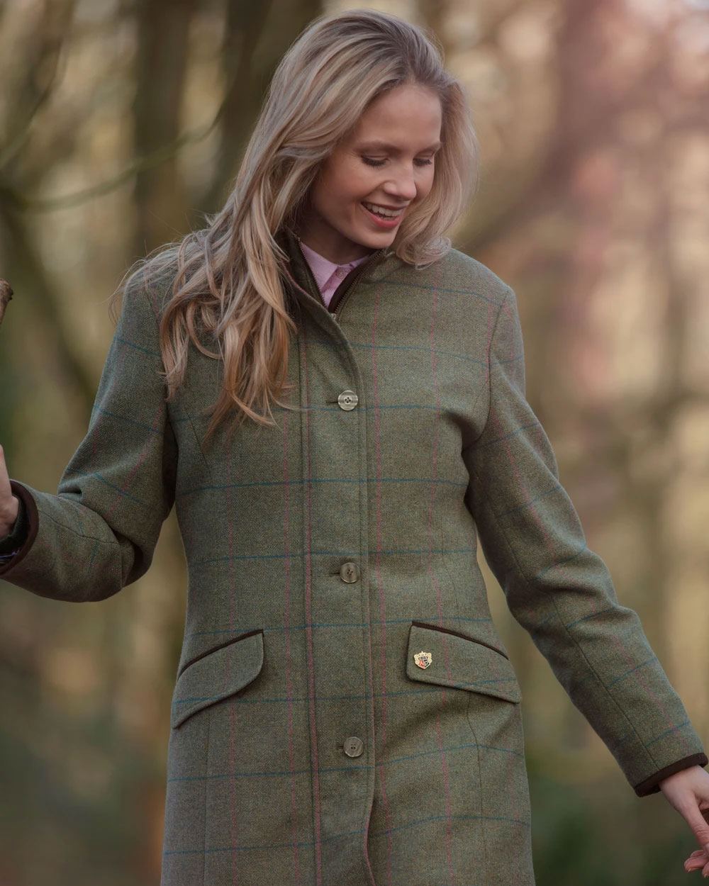 Alan Paine Combrook Ladies Tweed Field Jacket in Juniper