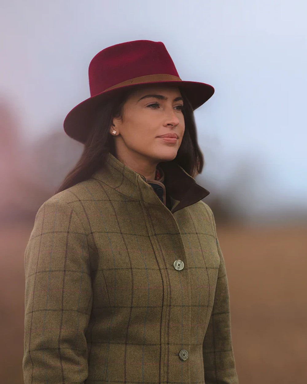 Alan Paine Combrook Ladies Tweed Field Jacket in Lotus