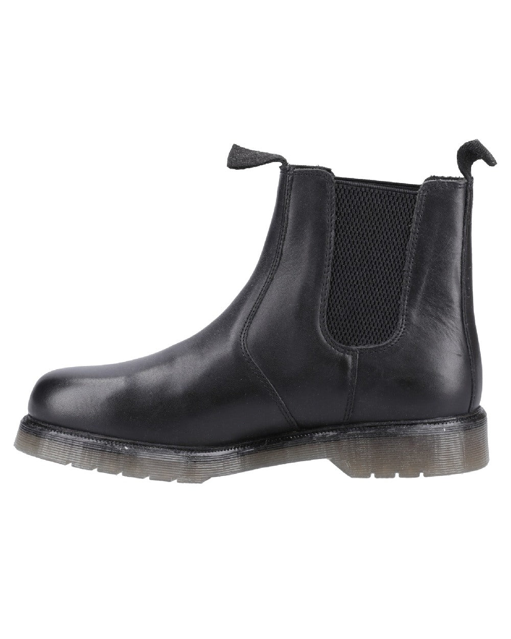 Black coloured Amblers Colchester Boots on white background