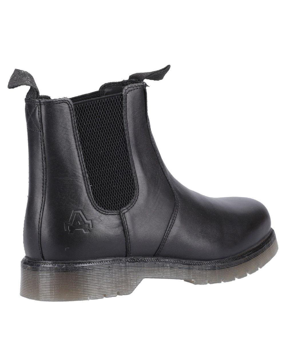 Black coloured Amblers Colchester Boots on white background