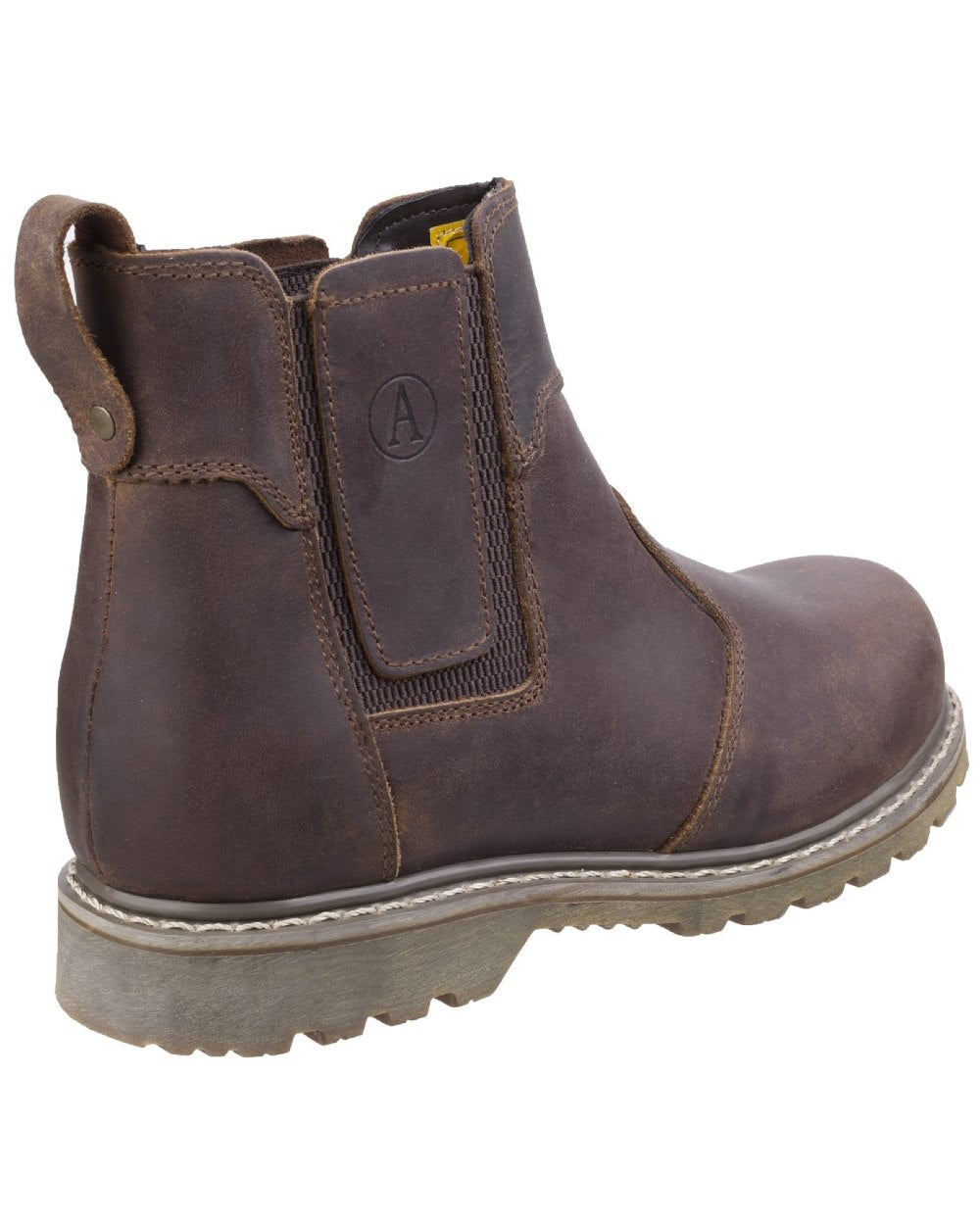 Brown Crazy Horse coloured Amblers Mens Abingdon Dealer Boots on white background