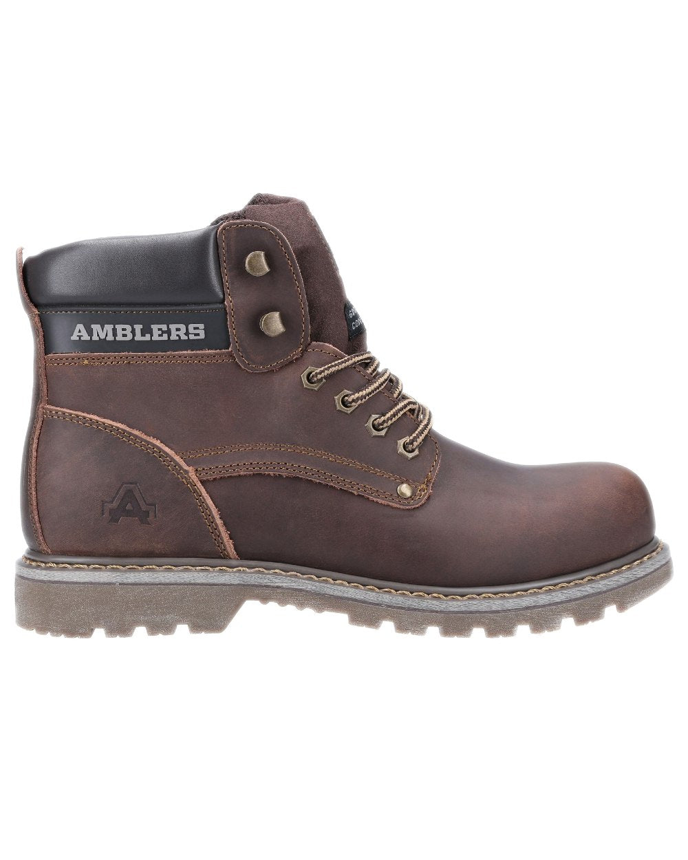 Brown Crazy Horse coloured Amblers Mens Dorking Casual Boots on white background