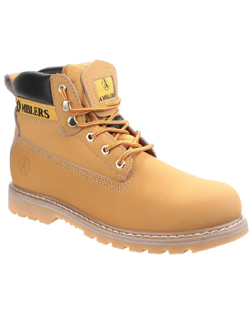 Honey coloured Amblers Mens Tavistock Boots on white background