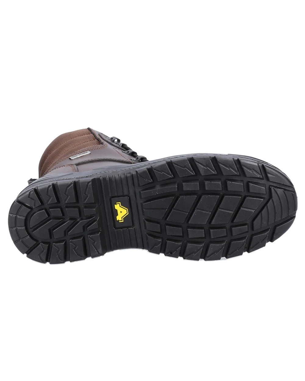 Brown coloured Amblers Safety AS240 Waterproof S3 SRC Safety Boots on white background