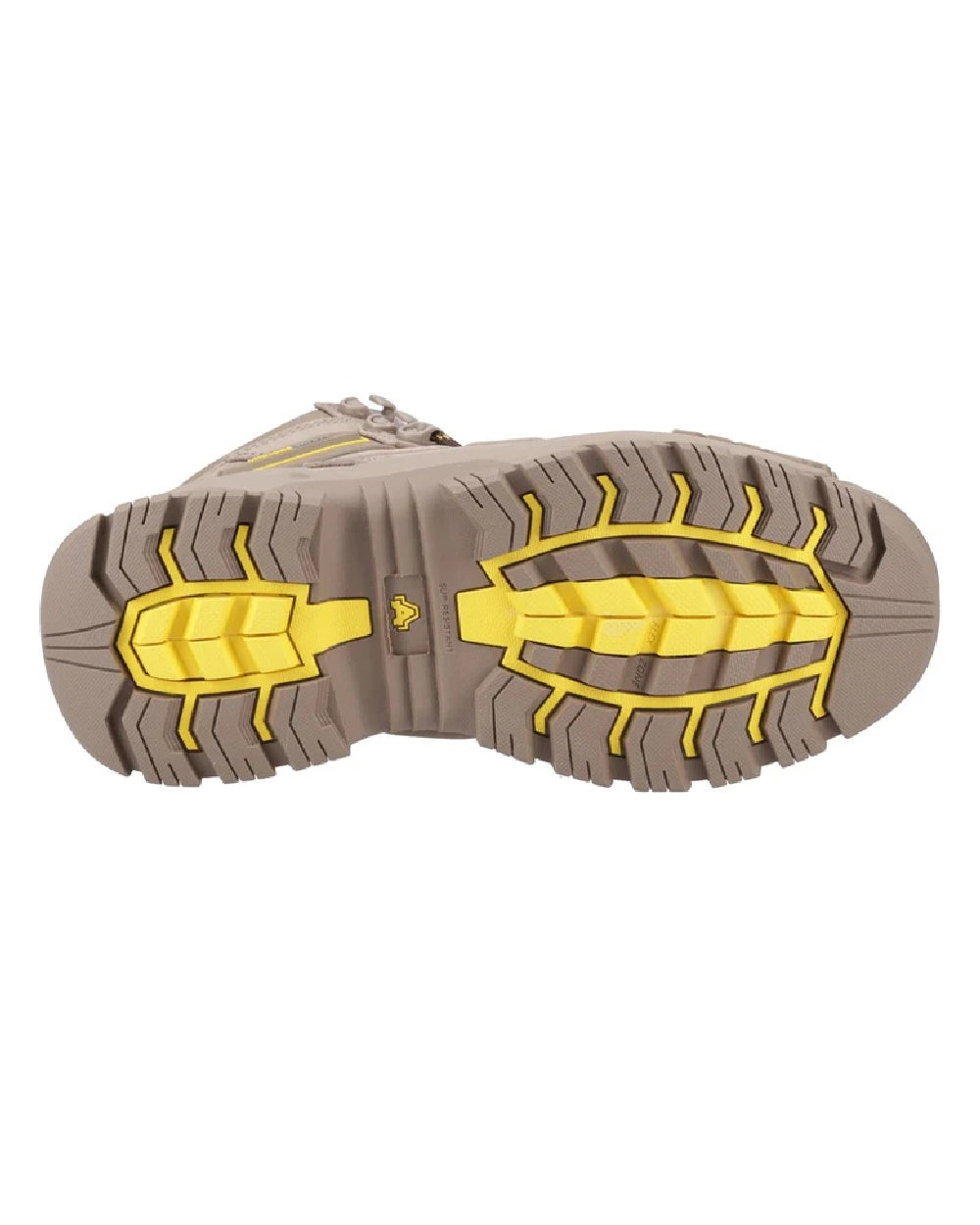 Stone coloured Amblers Safety AS965C Stone Safety Boots on white background