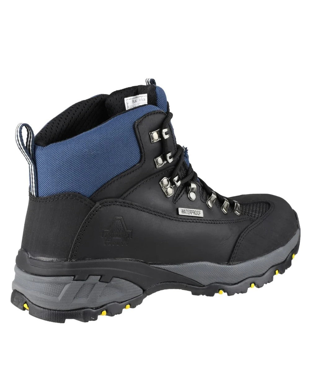 Black coloured Amblers Safety Mens FS161 Waterproof S3 SRC Safety Boots on white background