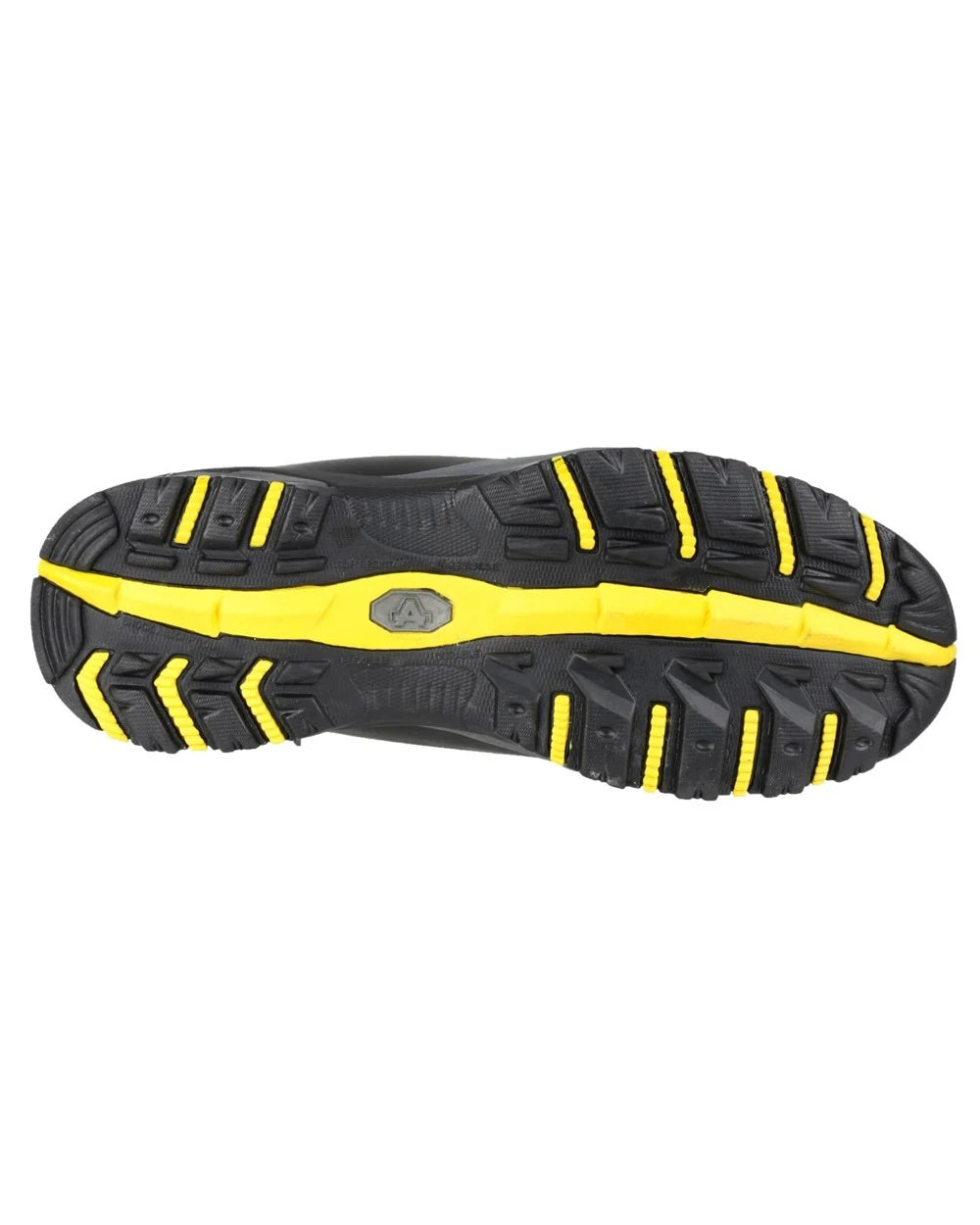 Black coloured Amblers Safety Mens FS161 Waterproof S3 SRC Safety Boots on white background