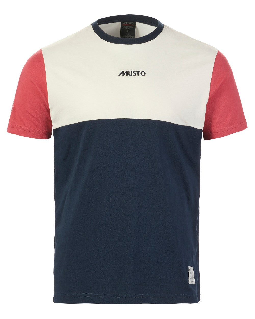 Antique Sail White Musto Mens 64 Short Sleeve T-Shirt On A White Background