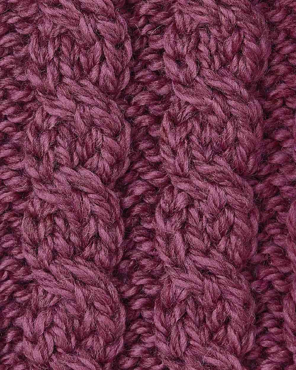 Rua Red Coloured Aran Sweater with Raglan Sleeve on white background