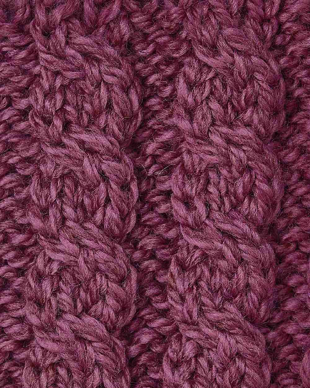 Jam Coloured Aran Vented Box Sweater on white background