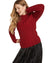 Aran Knightstown Womens Crew Neck Sweater in Red #colour_red