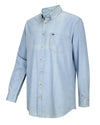 Light Blue coloured Hoggs of Fife Archerfield Denim Shirt on white background  #colour_light-blue