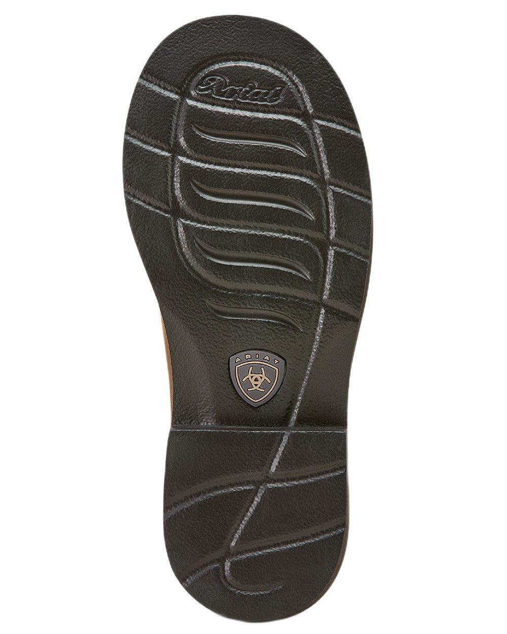 Distressed Brown coloured Ariat Childrens Fatbaby Chelsea Western Boots on white background