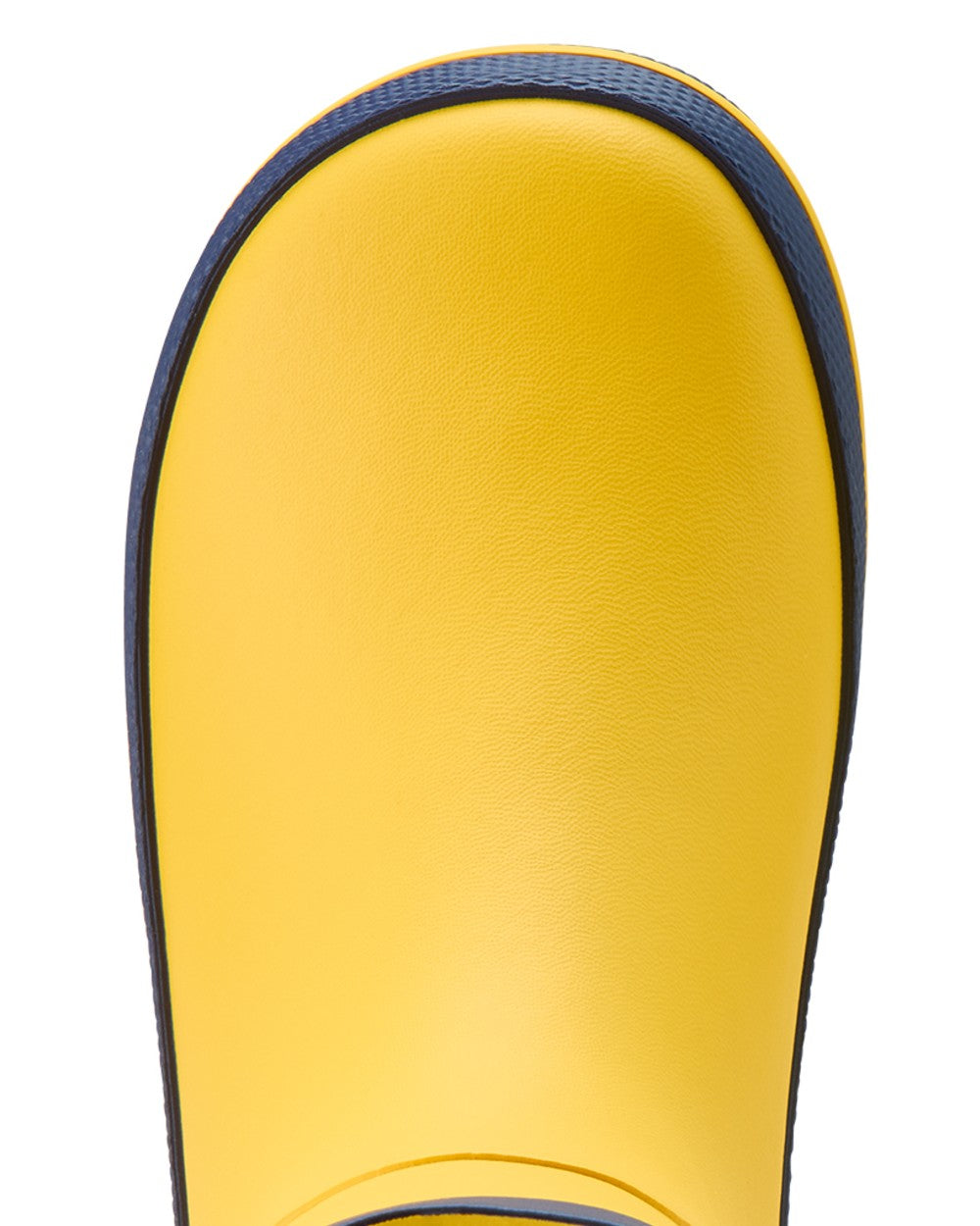 Yellow coloured Ariat Childrens Kelmarsh Rubber Boots on white background