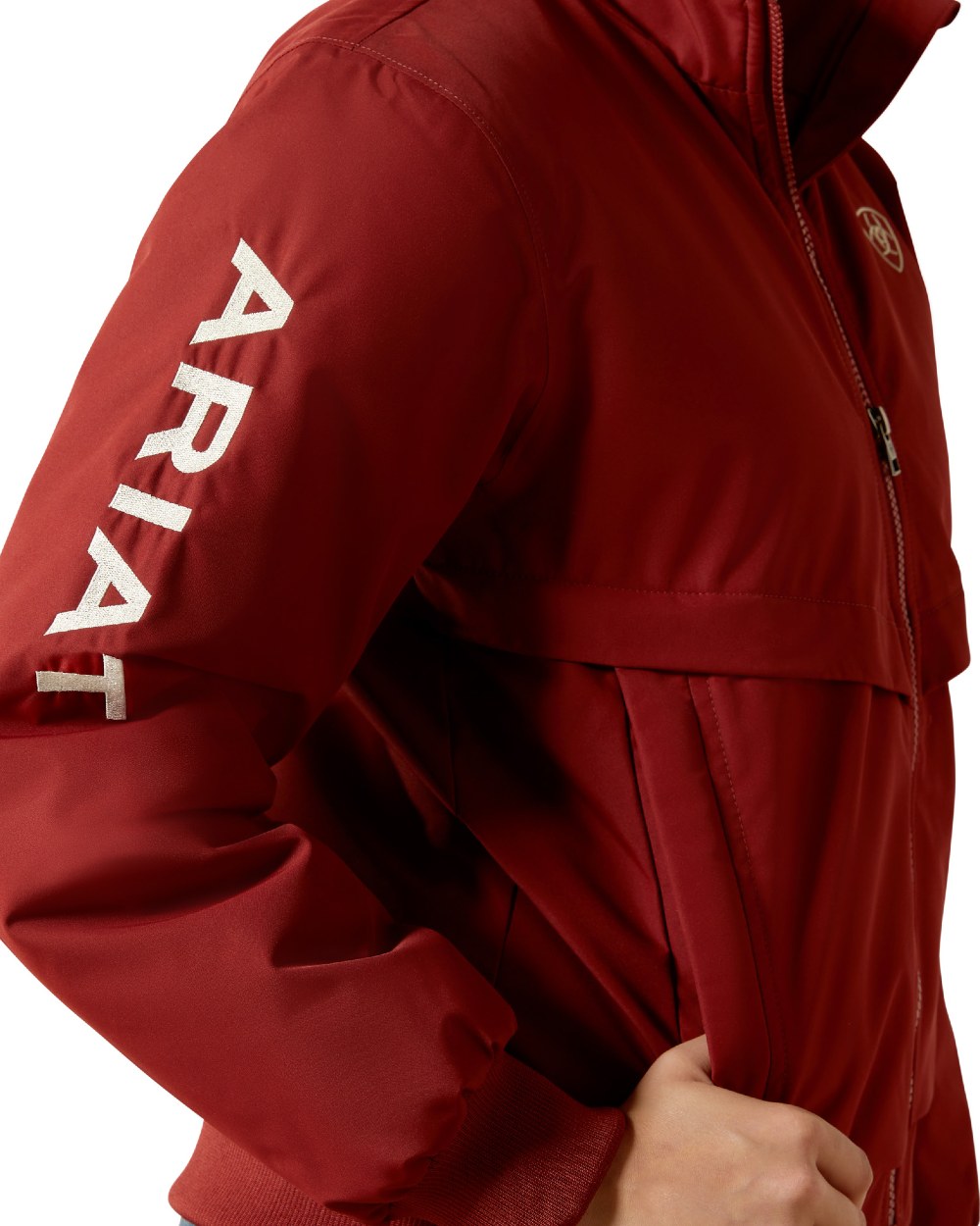 Madder Brown Coloured Ariat Childrens Stable 2.0 Insulated Jacket on white background