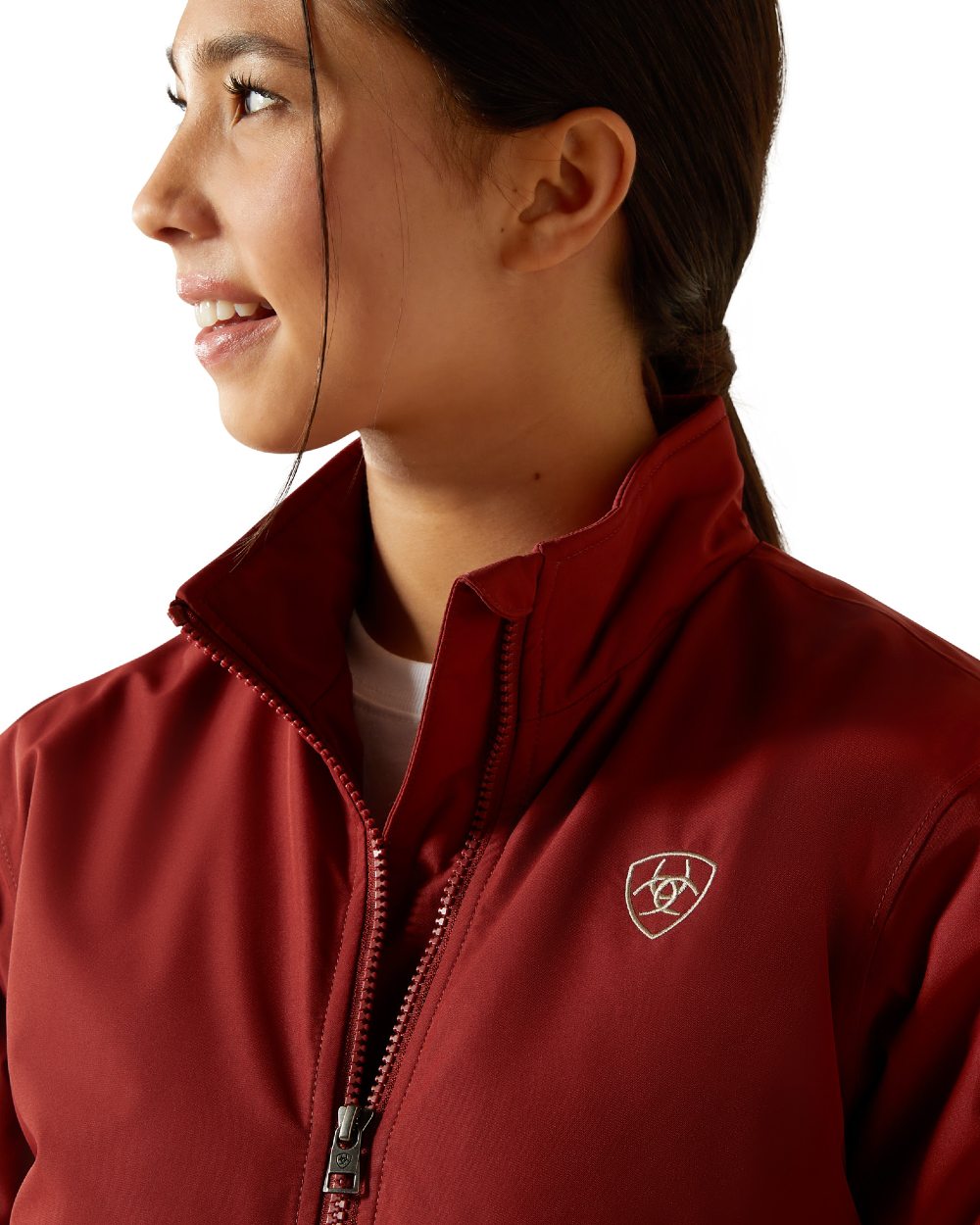 Madder Brown Coloured Ariat Childrens Stable 2.0 Insulated Jacket on white background