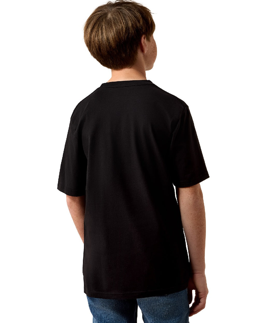 Black coloured Ariat Cowboy Way Up T-Shirt on white background