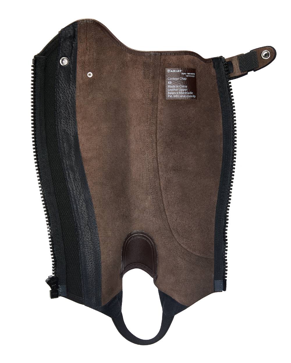 Light Brown Coloured Ariat Heritage Contour Half Chap on white background