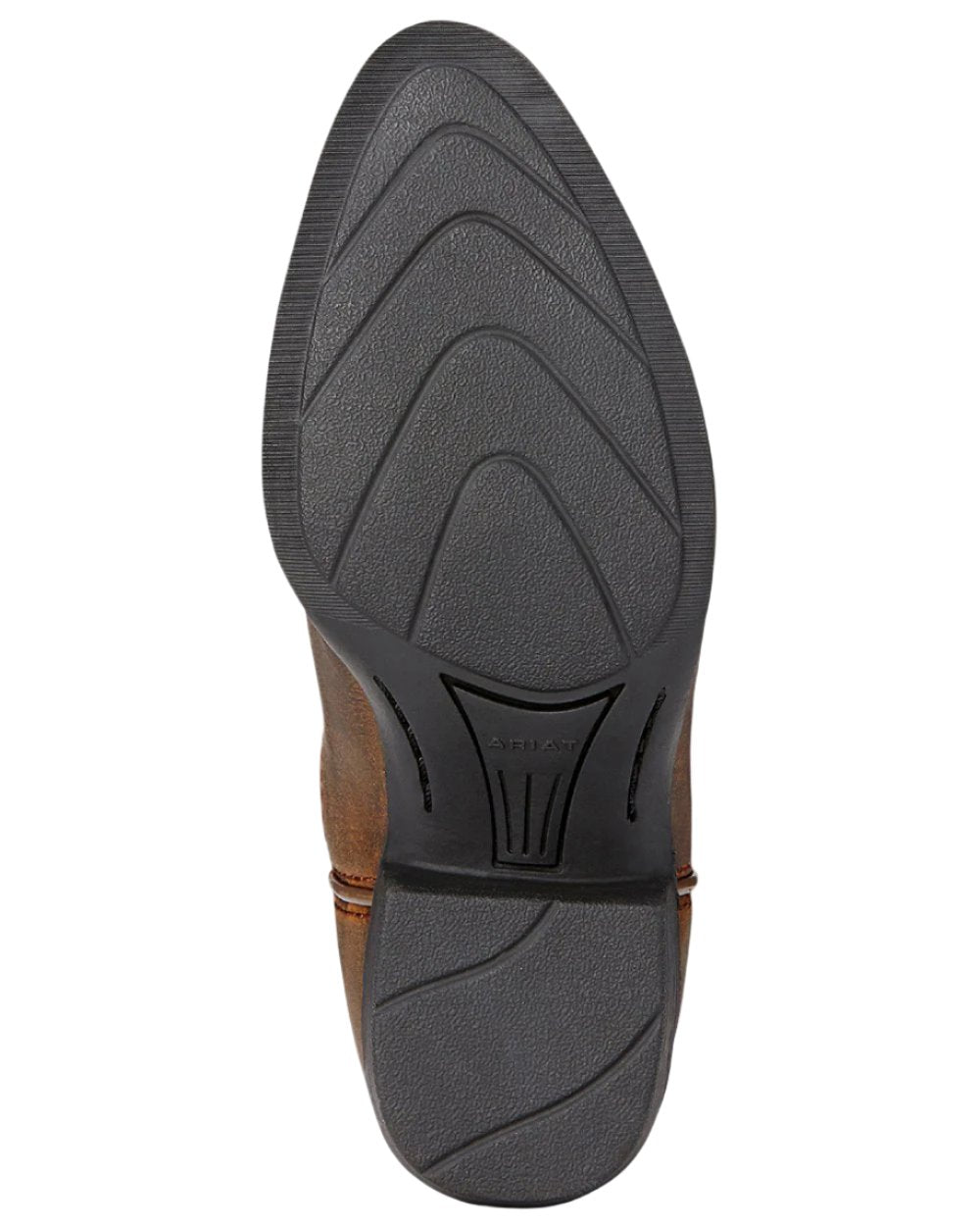 Distressed Brown Coloured Ariat Kids Heritage Western Boot on white background