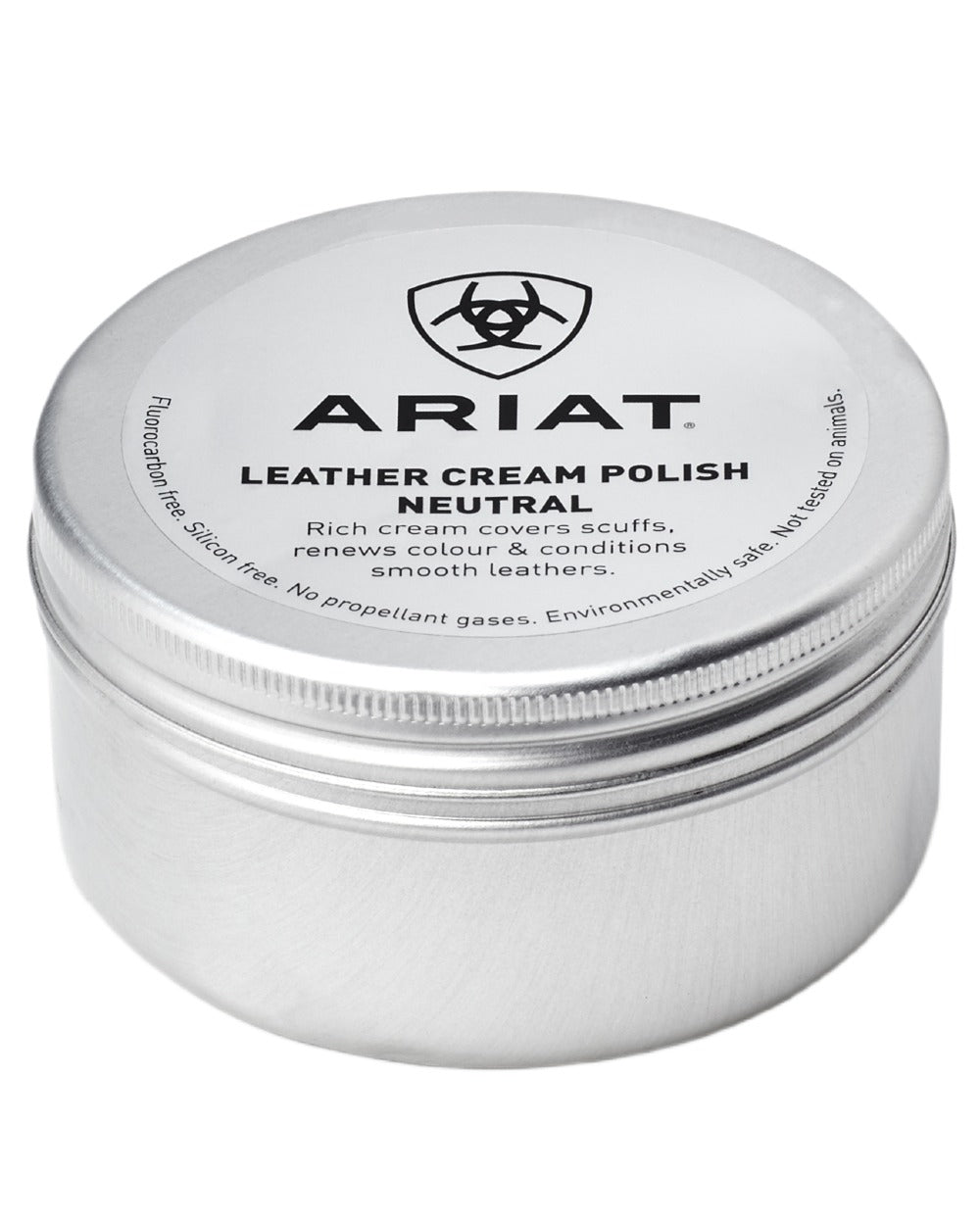 Neutral coloured Ariat Leather Cream Polish on white background