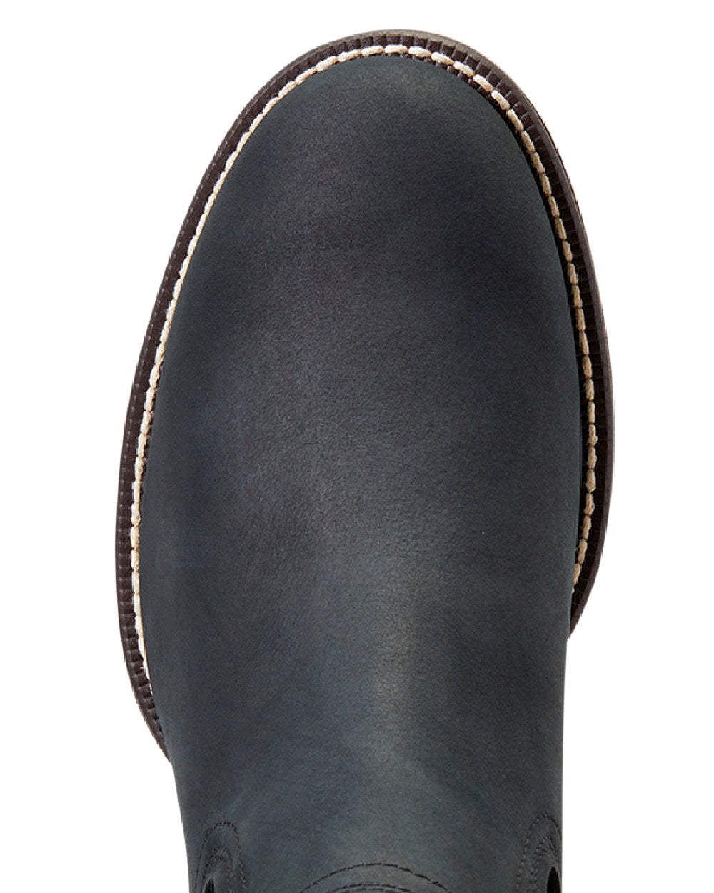 Den Black Coloured Ariat Mens Booker Ultra Round Toe Western Boot on white background