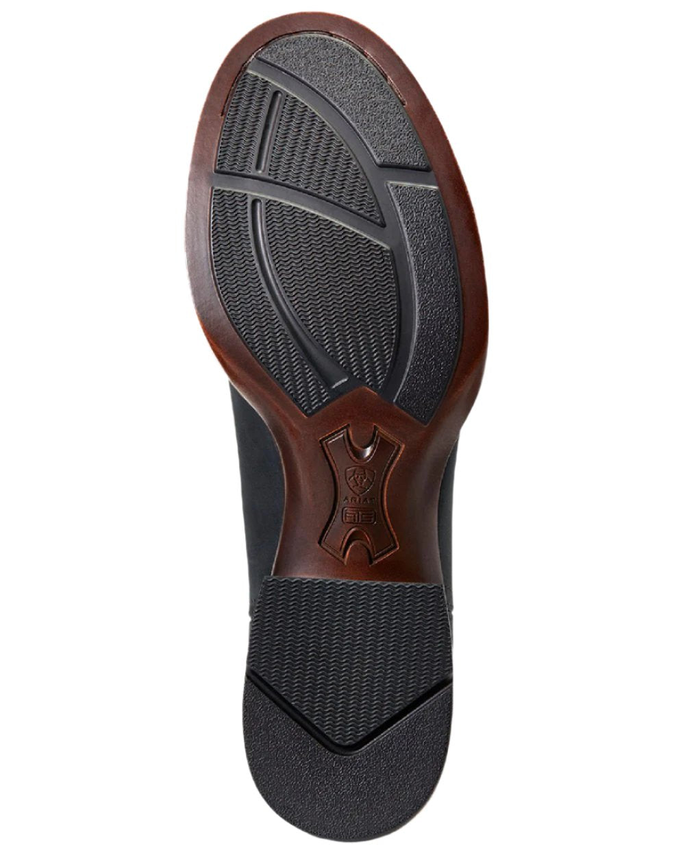 Den Black Coloured Ariat Mens Booker Ultra Round Toe Western Boot on white background