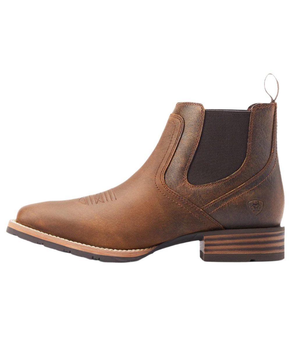 Old Earth Coloured Ariat Mens Hybrid Low Boy Western Boot on white background