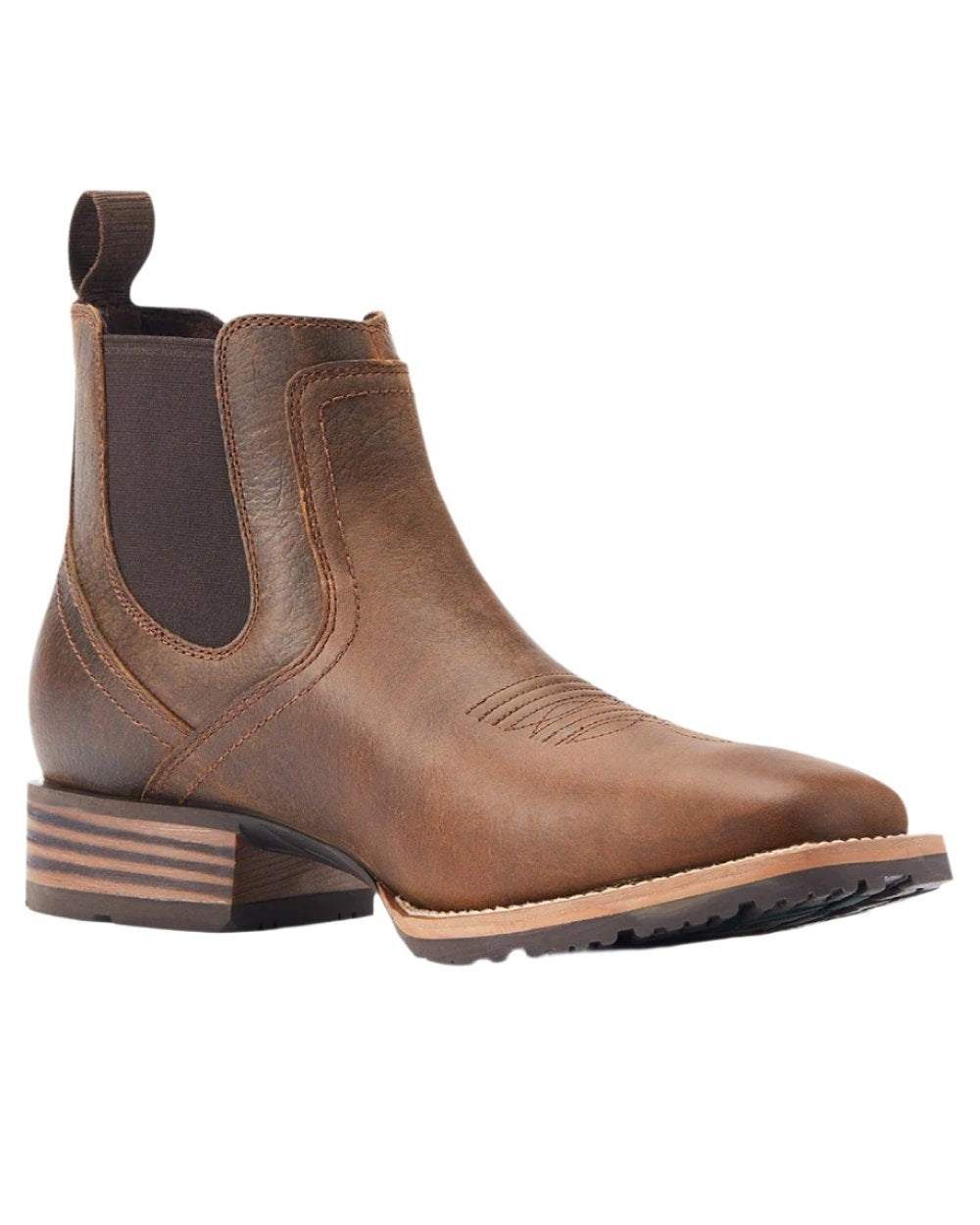 Old Earth Coloured Ariat Mens Hybrid Low Boy Western Boot on white background