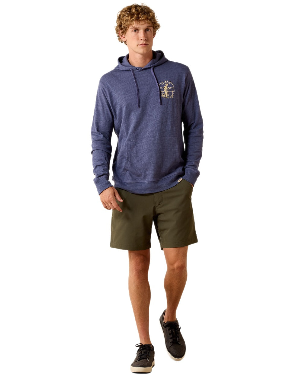 Nightshadow coloured Ariat Mens Lightweight Retro Hoodie on white background