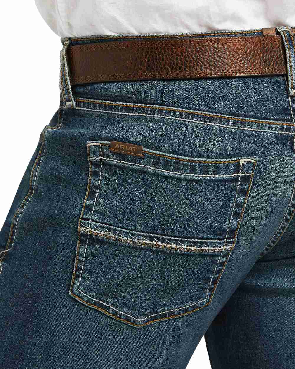 Grafton coloured Ariat Mens M8 Modern Tekstretch Sebastian Slim Leg Jean on white background