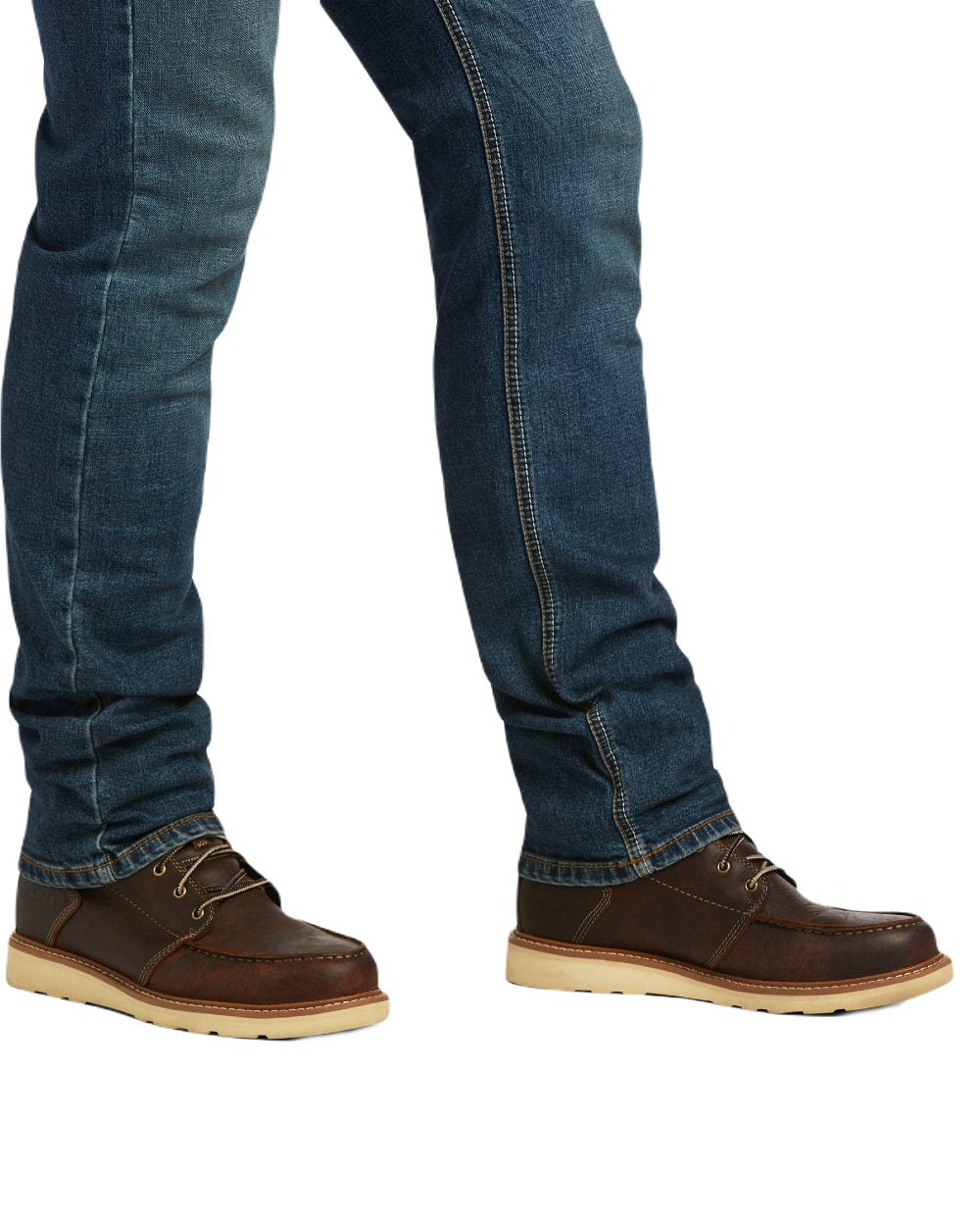 Grafton coloured Ariat Mens M8 Modern Tekstretch Sebastian Slim Leg Jean on white background