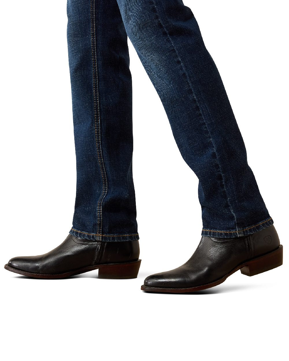 Kyle coloured Ariat Mens M8 Slim Taper Hansen Straight Leg Jeans on white background