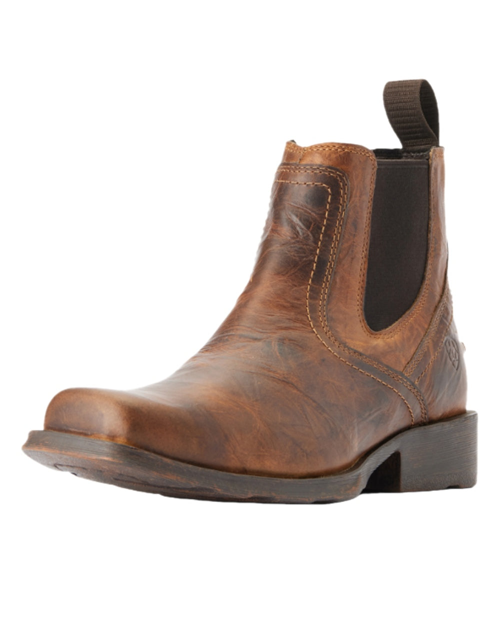 Barn Brown Coloured Ariat Mens Midtown Rambler Western Boots on white background