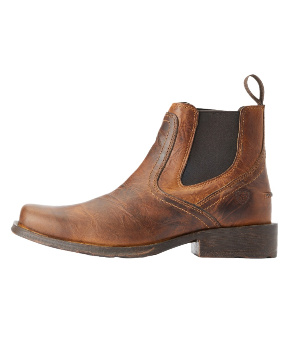 Barn Brown Coloured Ariat Mens Midtown Rambler Western Boots on White background