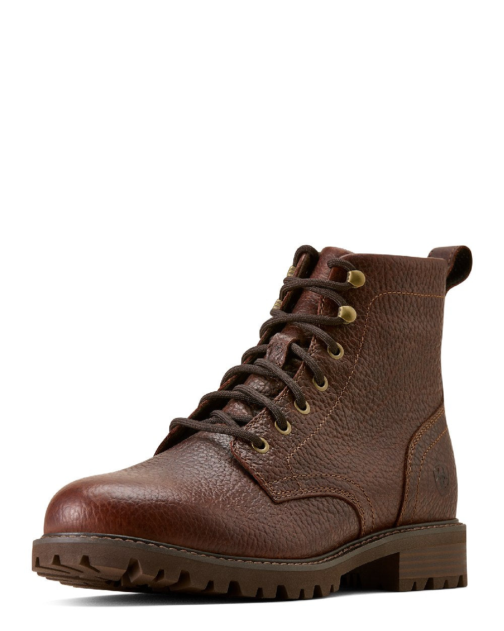 Cognac-Bison coloured Ariat Mens Moorland Bison Boots on white background