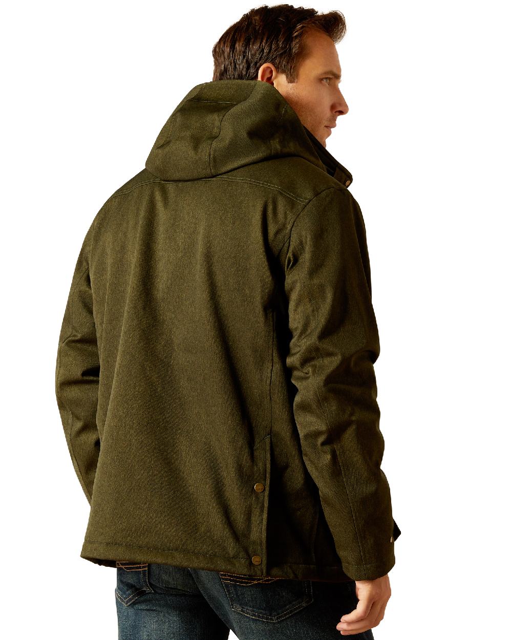 Rosin coloured Ariat Mens Rhodium H2O Insulated Parka on white background